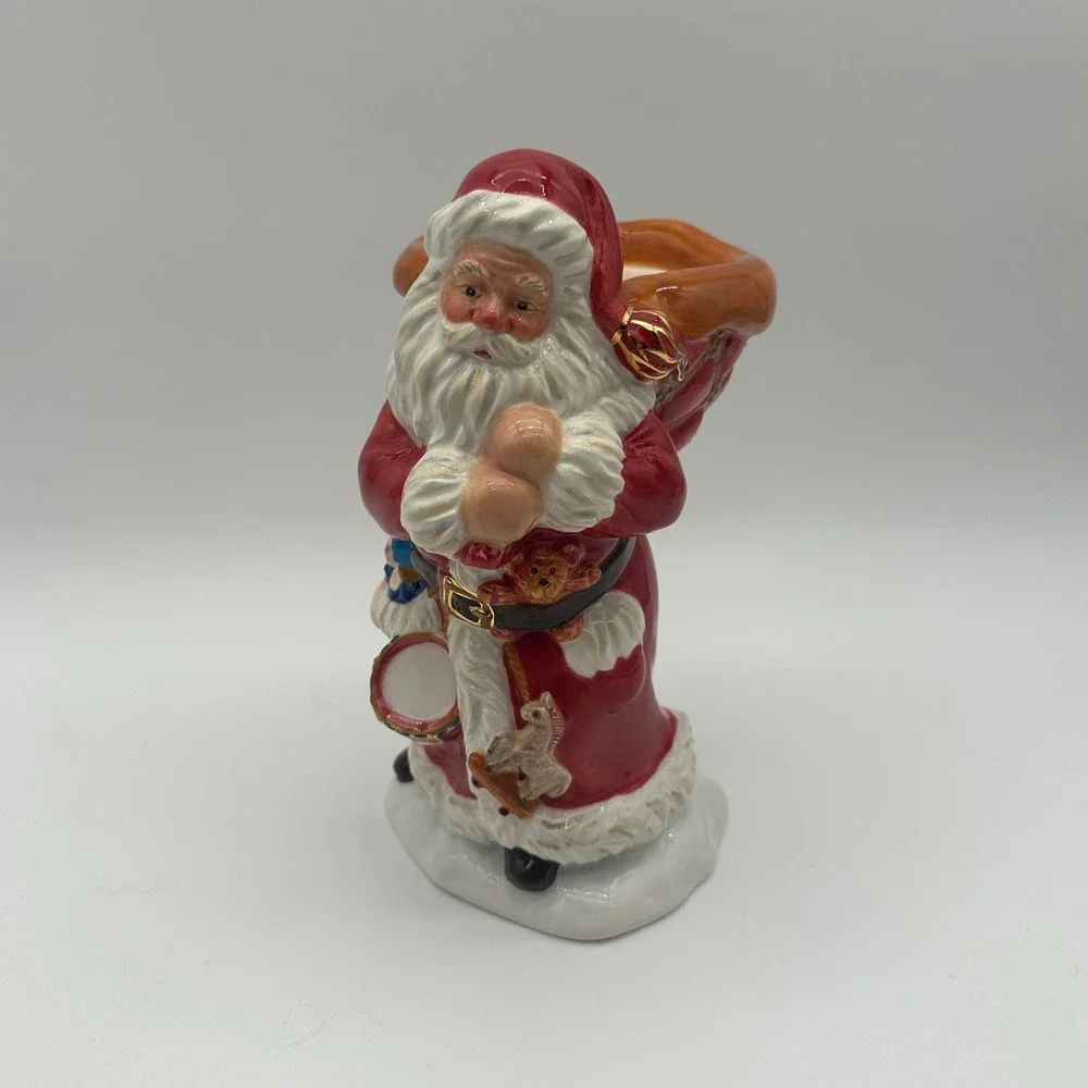Department 56 Santa Claus Candle Holder Figurine Red White Christmas